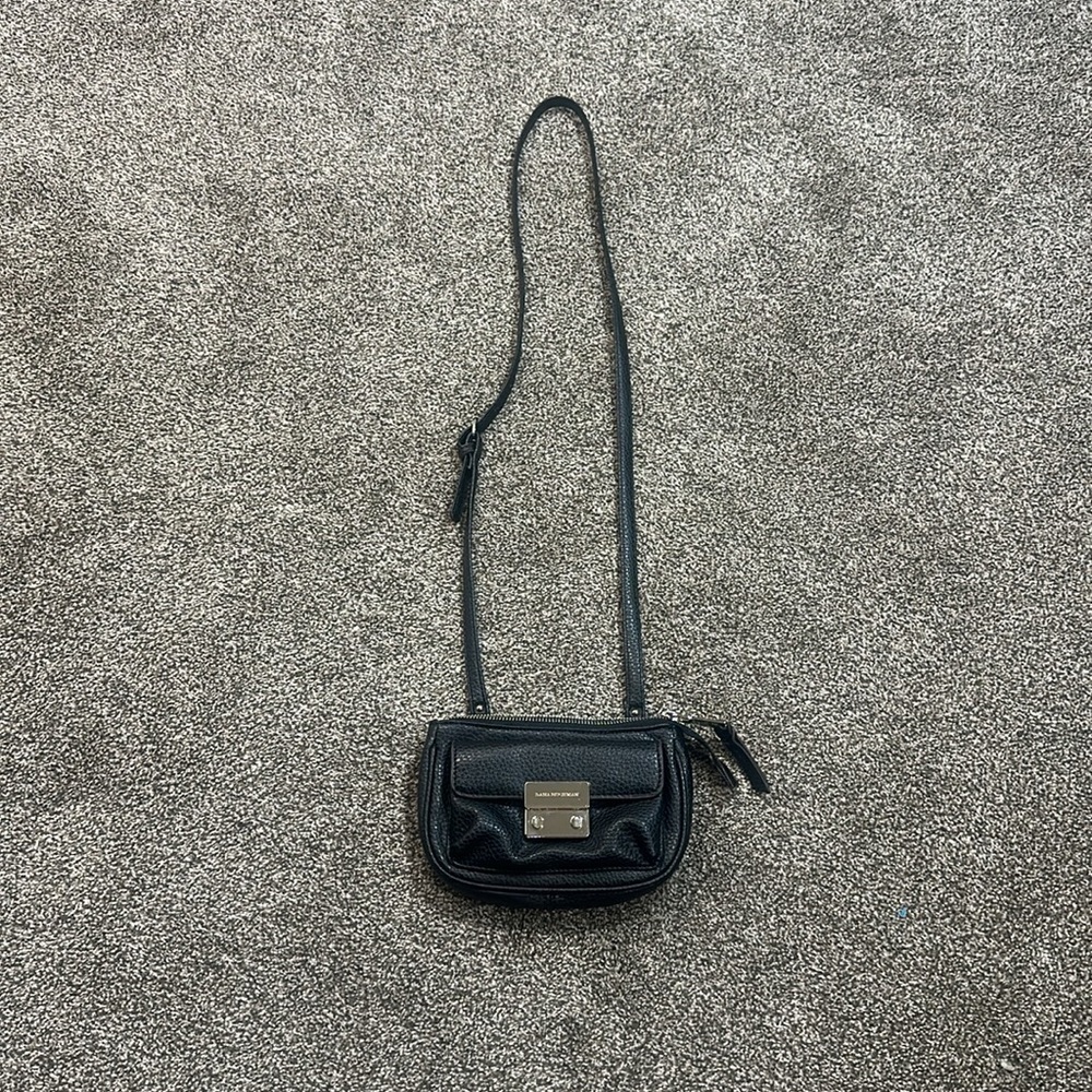 Dana Buchman crossbody black leather purse